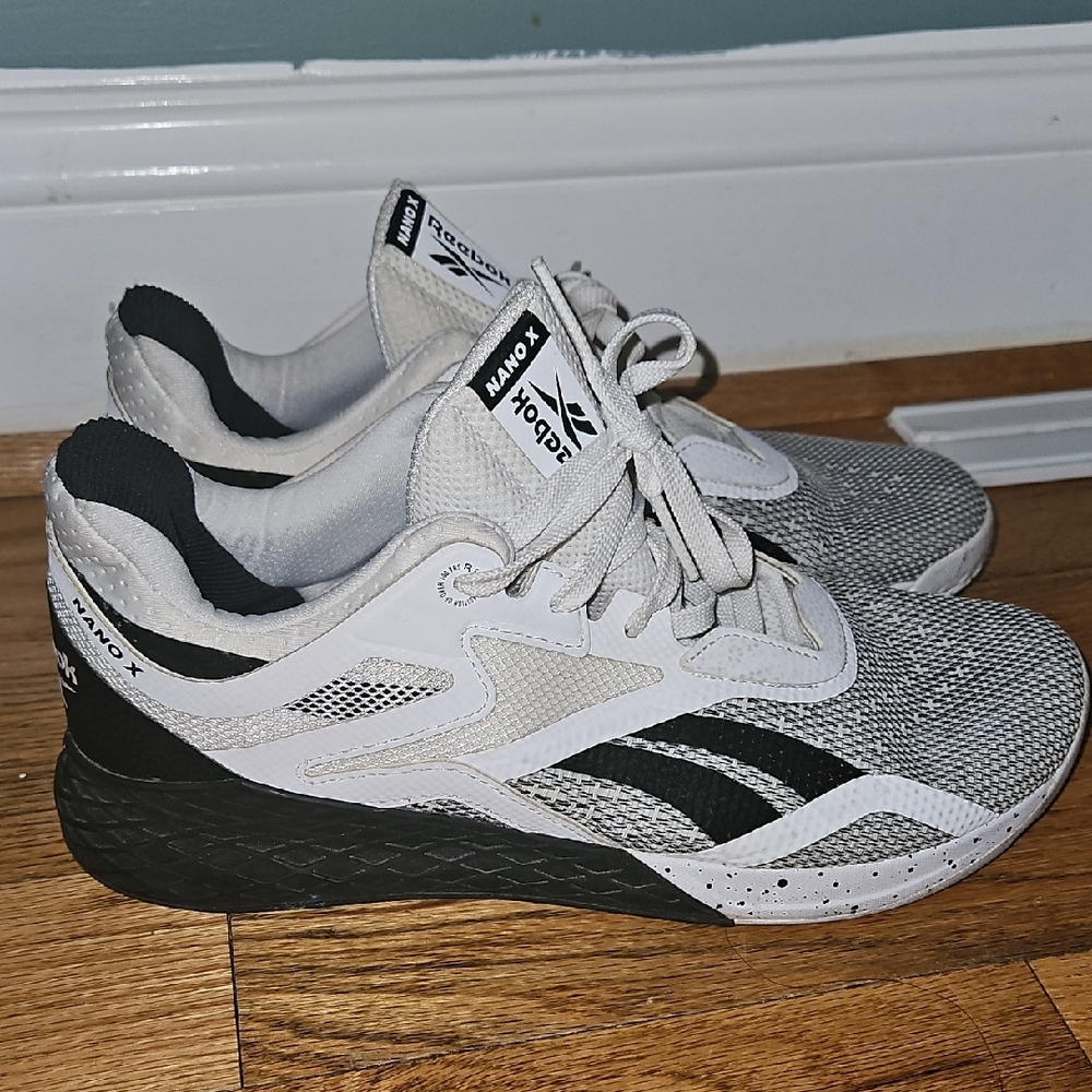 Reebok White and Black Nano X MENS